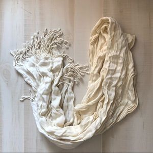 Cream ombré soft scarf